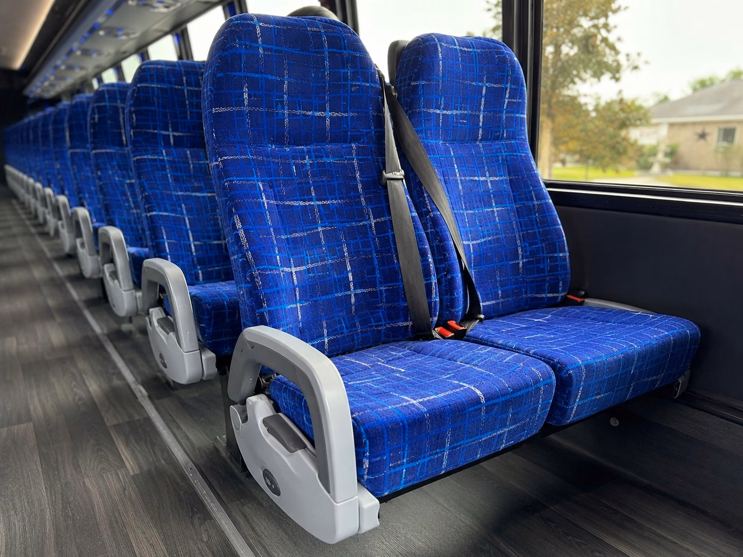 56 passenger charter bus interior