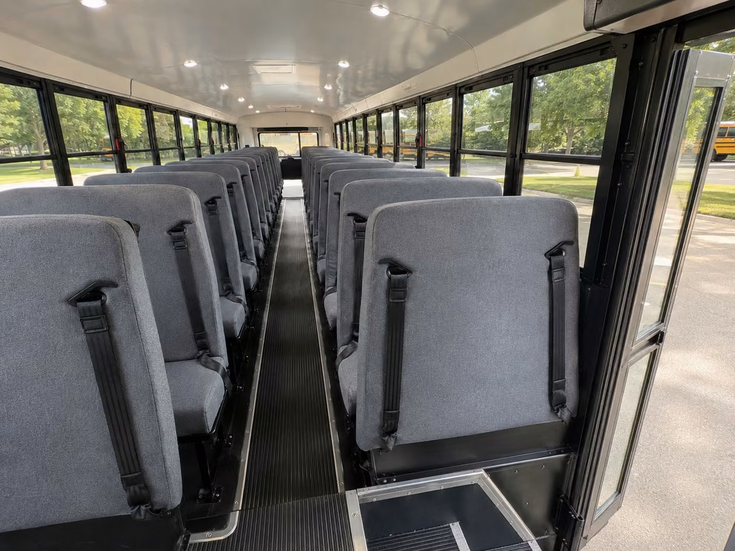 school bus inside